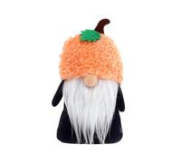 Pumpkin Hat Faceless Elder Figurine Desktop Ornament Mysterious Sculpture for Home Ds9 (Orange, 13x7.5x6cm)
