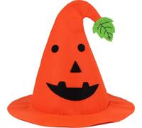 Pumpkin Hat Halloween Hats for Adults Kids, Polyester Party Hat with Witch, Spider, Bat Design, for Dress-Up Trick or Treat (Orange)