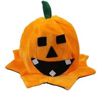 Pumpkin Hat Halloween Hats for Adults Kids, Polyester Party Hat with Witch, Spider, Bat Design, for Dress-Up Trick or Treat (round heads)