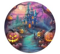 Pumpkin Haunted Castle 1000 Piece Jigsaw Puzzle For Adults Educational Games Stress Relief Puzzle Exercise The Memory of The Brain for Family Decorations 1000pcs (67.5x67.5cm)
