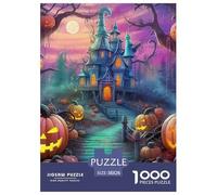 Pumpkin Haunted Castle 1000 Pieces Jigsaw Puzzles For Adults Family Challenge Toys Stress Relieving Entertainment Cultivate The Spirit of Teamwork For Adults Gifts 38x26cm/1000pcs