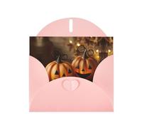 Pumpkin Head Elegant Greeting Card On Pearl Paper – Premium Shimmering Design For Christmas, Birthday, Wedding & Valentine’s Day Celebrations