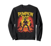 Pumpkin Head Guitarists in Fiery Field of Jack-o'-Lanterns Sweatshirt
