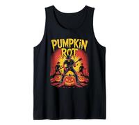 Pumpkin Head Guitarists in Fiery Field of Jack-o'-Lanterns Tank Top