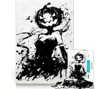 Pumpkin Head Halloween Girl Jigsaw Puzzles 1000 Pieces for Teenagers Recall Boost Serene Time Smooth Cut Elegant Gift (38x26cm)