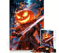 Pumpkin Head Knight with Sword for Adults 1000 Piece Puzzle Mind Challenge Toy Calm Escape Quality Cut Art Collection Piece (50x75cm)