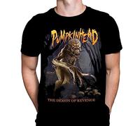 Pumpkin Head Mens Tshirt Gothic Horror Halloween Print, Black Cotton T-Shirt, Graphic Poster Tee