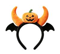 Pumpkin Headband Spooky Orange Fuzzy Elastic Headband