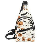 Pumpkin Helloween 18 Sling Backpack Bag