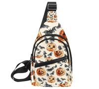 Pumpkin Helloween0 Sling Backpack, Adjustable Crossbody Shoulder Bag Travel Hiking Daypack