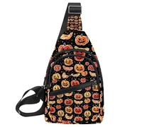 Pumpkin Helloween4 Crossbody Sling Backpack Sling Bag Travel Hiking Chest Bag Daypack
