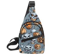 Pumpkin Helloween5 Sling Side, Crossbody Backpack