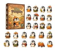 Pumpkin Hills Penguin Countdown Calendar 2D Acrylic Thanksgiving Advent | 2D acrylic flat autumn countdown for mantel, window, wall, tree and wreath, a Thanksgiving gift
