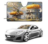 Pumpkin House Car Windshield Sun Shade Thickened Automotive Glass Sunshade Foldable Sun Shade Keeps Your Vehicle Cool Universal Windshield Cover for Car Trucks SUV