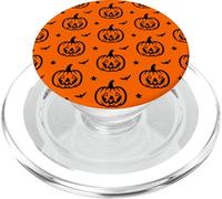 Pumpkin Jack O Lantern Halloween Orange Black PopSockets PopGrip for MagSafe