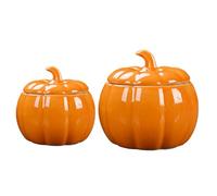 Pumpkin Jar, Halloween Food Organization Canister, Pumpkin Food Storage, 9.9x9.2cm, Dur-Able Ceramic Build, Compact & Versatile Storage, For Kitchen Party