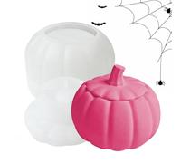 Pumpkin Jar Silicone Mold - Halloween Resin Mold, Concrete Craft | Reusable Silicone Pumpkin with Lid Design, Creative Storage Jar for Candy Jewelry Concrete Candle Jars at Home
