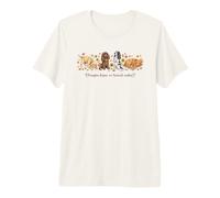 Pumpkin Kisses Harvest Wishes Dogs Autumn Design Premium T-Shirt