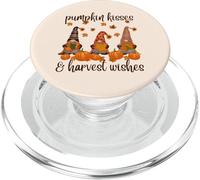 Pumpkin Kisses Harvest Wishes Fall Autumn Gnome Truck Design PopSockets PopGrip for MagSafe