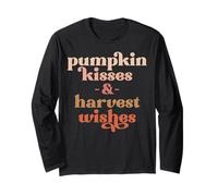 Pumpkin Kisses & Harvest Wishes Men Women Kids Boys & Girls Long Sleeve T-Shirt