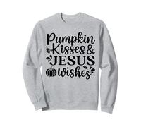 Pumpkin Kisses Jesus Wishes Thanksgiving Pumpkin Sweatshirt