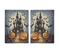 Pumpkin Lantern Castle Passport Holder Personalized Passport Wallet for Women Men Travel Document Organizer Holder