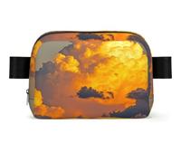 Pumpkin lantern Fanny Pack Crossbody Waist Bag Pack Waterproof Mini Belt Bag Bum Hip Bag for Men Women, Orange Sky, One Size