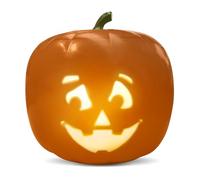 Pumpkin Lantern Talking Animated Pumpkin with Built in Video Projector Speaker Nightstand Lamp Animated Singing Pumpkin Ambient Lighting for Home Office Bedroom