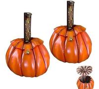 Pumpkin Leather Foraging Pouch - Handmade Autumn Belt Bag for Mushroom Hunting, Portable All Leather Handpainted and Hand Stitched, Acorn Collecting, Egg Gathering & Halloween Cosplay (2)