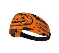 Pumpkin Magic Hat Elastic Printed Sweat Wicking Headband For Men Women