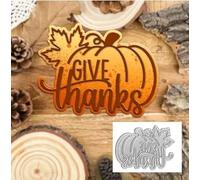 Pumpkin Maple Leaf Metal Die Cuts,Halloween Pumpkin Thanks Card Cutting Dies Cut Stencils DIY Scrapbooking Decorative Embossing Paper Scrapbooking Card Making