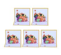 Pumpkin Maple Leaf Thanksgiving Greeting Card Festival Holiday Paper Cards For Birthday Wedding New Year Thanksgiving Card