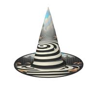 Pumpkin Maze Halloween Witches Hats Witch Headbands Wizard Hat Costume Accessories Cosplay for Party Masquerade Foldable 2 PCS