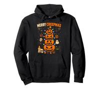 Pumpkin Merry Creepmas Funny Halloween Christmas Pullover Hoodie