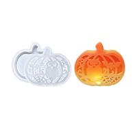Pumpkin Mold, Holiday Decor Silicone Pumpkin Molds, Flexible Resin Casting Supplies, Heat-Resistant Non-Stick Design, Ideal for Halloween Decorations, Plaster, Epoxy, Wax, Tealight Holder