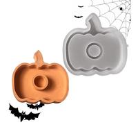 Pumpkin Molds Silicone - 2-in-1 Halloween Candle Mold, Reusable Soap Tray, Food-grade Chocolate Mold | Flexible Pumpkin Face Molds, Non-stick Cake, Multipurpose Thanksgiving Decor Tray For Crafting Wi