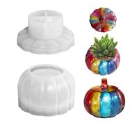 Pumpkin Mould DIY Concrete Silicone Moulds Pumpkin Shape Container Holder Craft Epoxy Resin Wax Melt Moulds Succulent Planter Flower Pot Home Decor.
