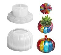 Pumpkin Mould DIY Concrete Silicone Moulds Pumpkin Shape Container Holder Craft Epoxy Resin Wax Melt Moulds Succulent Planter Flower Pot Home DecorHalloween Decorations
