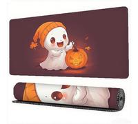 Pumpkin Mouse Pad 1500 x 800 x 3 mm XXL Desk Mat Ghost Mouse Mat, Extended Japanese Mousepad Large Desk Pad with Non-Slip Base and Stitched Edge Office Accessories for Home Gaming Work Laptop,Model922
