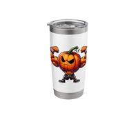 Pumpkin Muscles Halloween Evil Gift Training Shorts Stainless Steel Insulated Tumbler