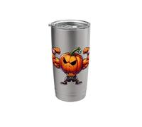 Pumpkin Muscles Halloween Evil Gift Training Shorts Stainless Steel Insulated Tumbler