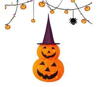 Pumpkin Night Light - Battery LED Lamp with Top Hat, Halloween Thanksgiving Decor | Indoor Outdoor Party Decoration, Fall Harvest Accent Lighting, Bedroom Yard Seasonal Fun, 8 Mode Adjustable Lamp