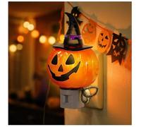 Pumpkin Night Light,Halloween Night Light Plug in,Cute Halloween Pumpkin Night Lights, Nightlights Plug into Wall, Plug in PumpkinNightlight with 360° Rotatable for Bedroom Living Room (1pcs)