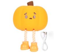Pumpkin Night Light Silicone Eye Protection Rechargeable Decorative Night Light for Children Bedroom Indoor