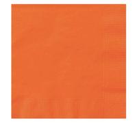 Vibrant Pumpkin Orange Luncheon Napkins (16cm) 20 Count - Premium Disposable Napkins for Parties and Events