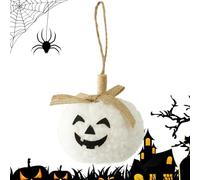 Pumpkin Ornament - Flocking Fabric 9cm | Smile Pumpkin Halloween Ornaments Faux Pumpkinsa | Cute Spooky Decorative Pumpkins For Halloween Party, Home, Porch, Tabletop, And Seasonal Autumn Décor