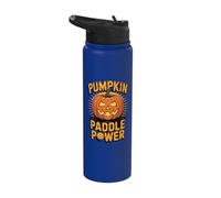 Pumpkin Paddle Power Pickleball Halloween Fun Stainless Steel Insulated Water Bottle