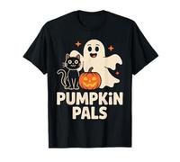 Pumpkin Pals Ghost Cat Cute Halloween T-Shirt