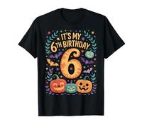 Pumpkin Party It's My 6th Birthday Halloween Fun T-Shirt