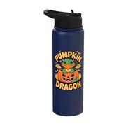 Pumpkin Patch Dragon Bearded Dragons Halloween Stainless Steel Insulated Water Bottle